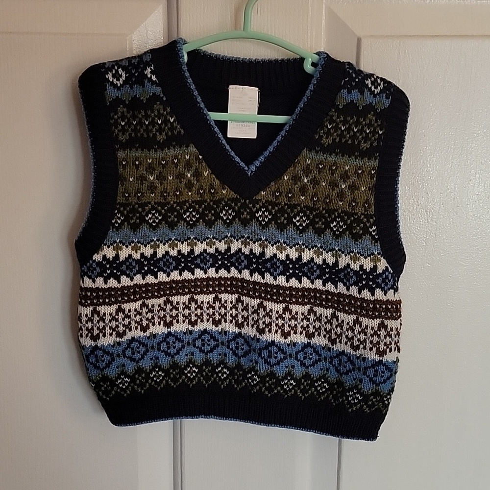 BT Kids, 2T denim shirt and vest, boys, blue, green and white - Picture 6 of 10